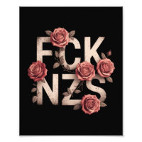 FCK NZS Floral Contra la Derecha No Nazis Lgbtq+