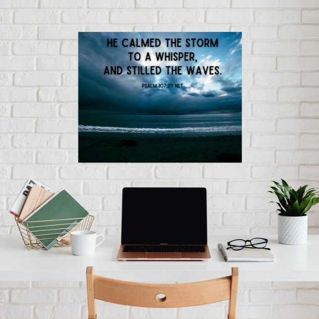 Foto Fe cristiana, Inspiradora, paz en la tormenta (Christian Faith, Inspirational, Peace in the Storm Photo Print)
