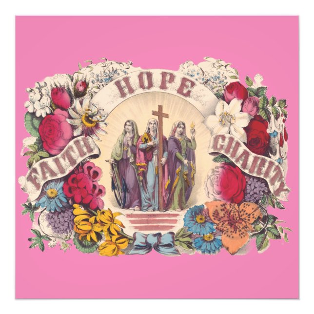 Foto Fe, esperanza y caridad virtudes teológicas (Frente)