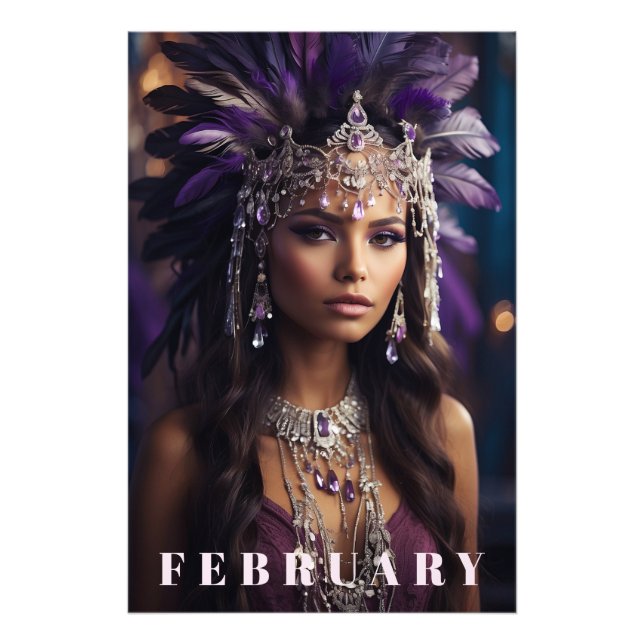 Foto *~* FEBRERO AP53 Headdress AMETHYST Boho (Frente)