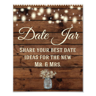 Foto Fecha Jar, Rótulo Boda, Decoración Boda, Rústico