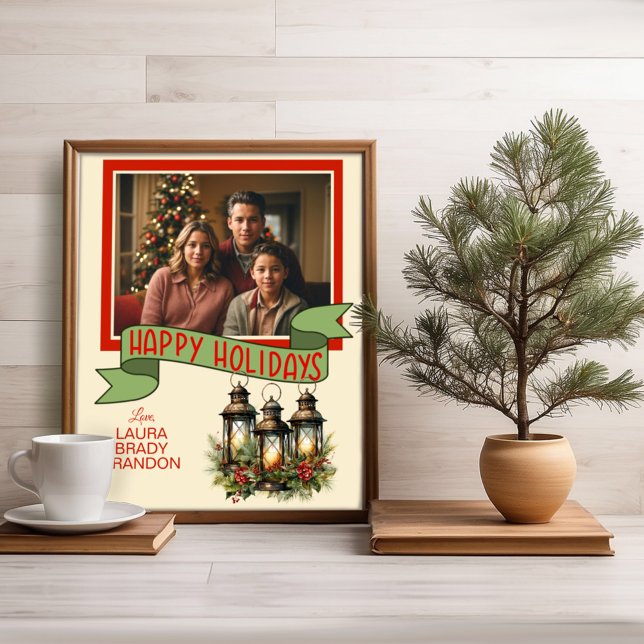 Foto Felices vacaciones Navidades Faroles Personalizado (Subido por el creador)