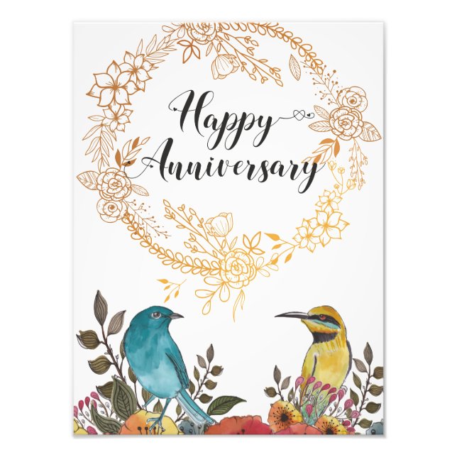 Foto Feliz Aniversario felicitaciones al matrimonio del (Frente)