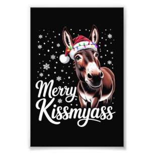Foto Feliz burro besamano sarcástico Navidades pijama d