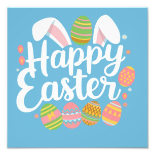 Foto Feliz conejo de Pascua de huevo festivo