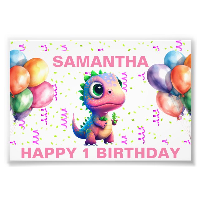 FOTO FELIZ CUMPLEAÑOS ROSA T REX (Frente)