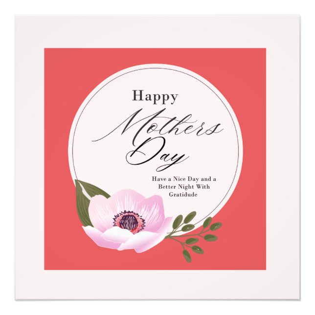 Foto Feliz Día de la Madre Gratitud. Su mundo es nuestr (Frente)