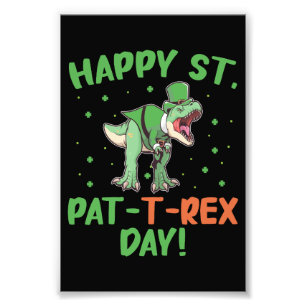 Foto Feliz día de San Patricio de Trex para niños Dino