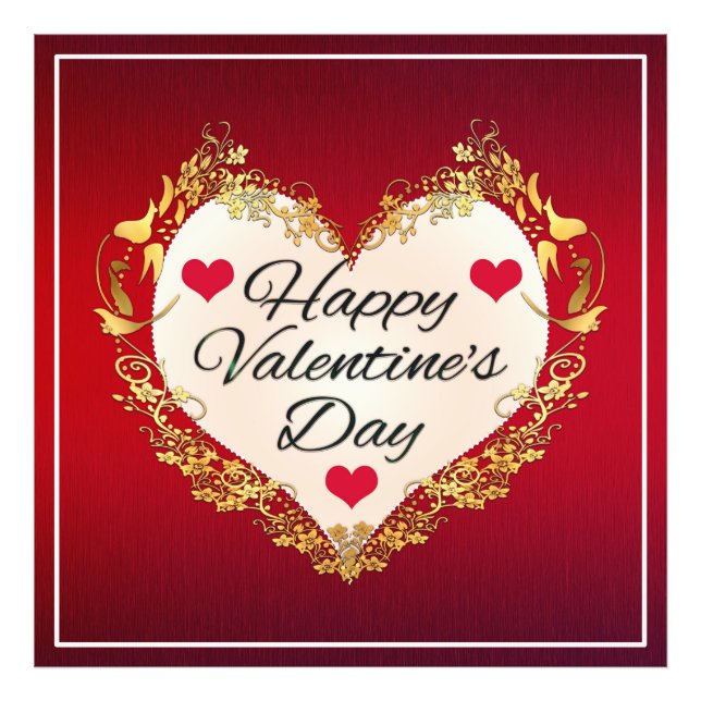 Foto Feliz Día de San Valentín, forma del corazón - 479 (Frente)