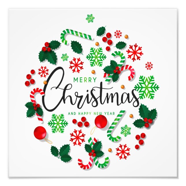 Foto feliz mundo navideño (Frente)