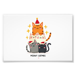 Foto Feliz Navicat del Gato Meowy Catmas Árbol de Navid
