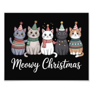 Foto Feliz Navidad Año Feliz Gato Amante de Gatos Xmas