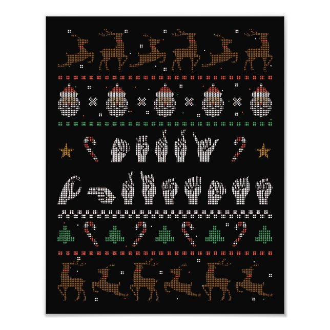 Foto Feliz Navidad - ASL American Rótulo Language I (Frente)