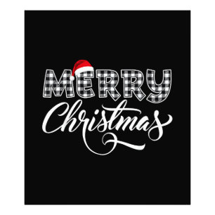 Foto Feliz Navidad Búfalo Cuadro Negro y Blanco para