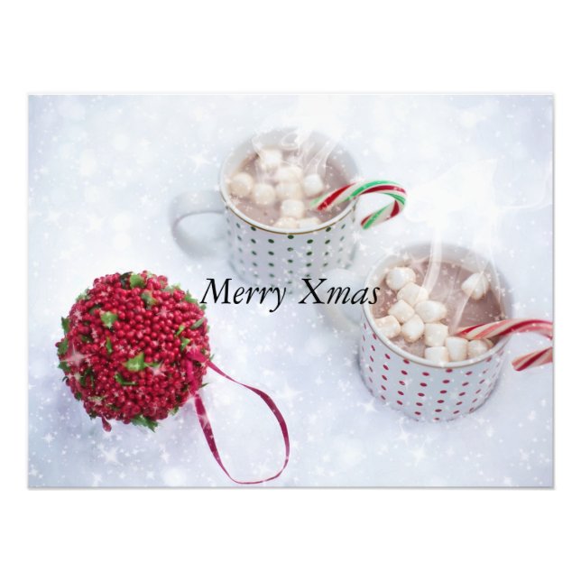 Foto Feliz Navidad - Chocolate en la nieve (Frente)