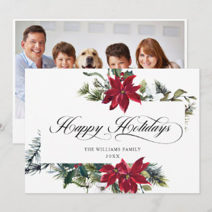 FOTO Feliz Navidad con elegante poinsettia
