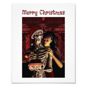 Foto Feliz Navidad. Esqueleto divertido con mujer
