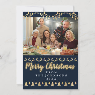 Foto Feliz Navidad Feliz Año Nuevo Navy moderno