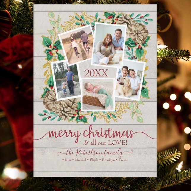 FOTO Feliz Navidad Greenery Wreath Watercolor (Subido por el creador)