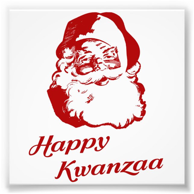 Foto Feliz Navidades de Kwanzaa Santa Claus (Frente)