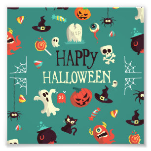 Foto Feliz patrón colorido de Halloween