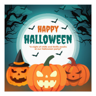 Foto ¡Feliz Poster de Halloween!
