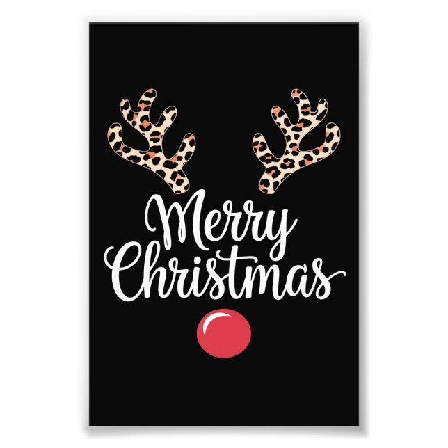 Foto Feliz Regalo familiar de Navidades de renos navide (Frente)