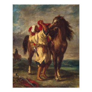 Foto Ferdinand Delacroix Arab cargando su caballo