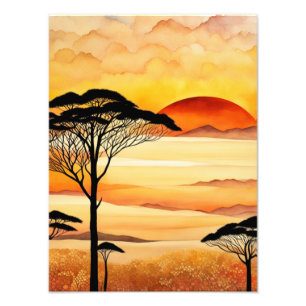Foto Feroy paisaje africano del atardecer