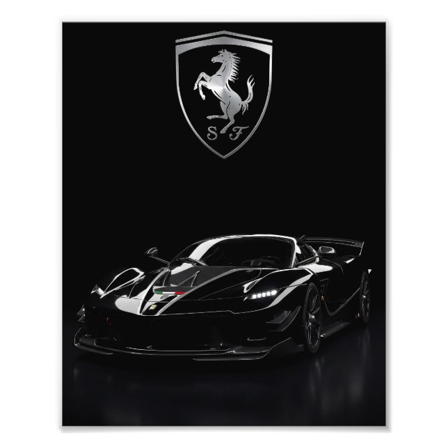 Foto Ferrari FXX-K Hypercar Negro | Supercoche Oscuro (Frente)