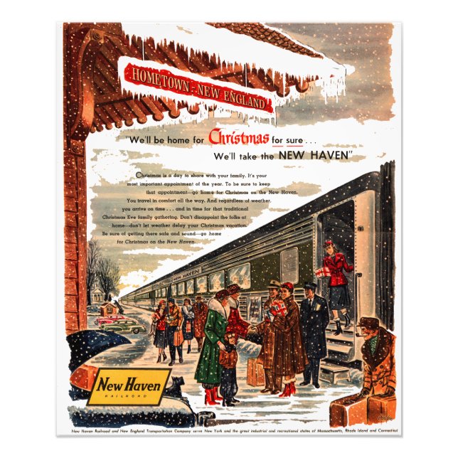 Foto Ferrocarril de New Haven Navidad 1947 (Frente)