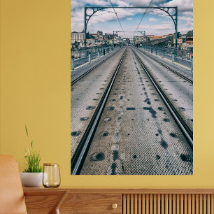 Foto Ferrocarril del subterráneo en el puente Dom Luis 