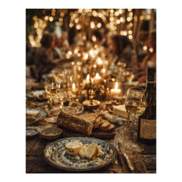Foto Festín de Vino y Pan con Velas