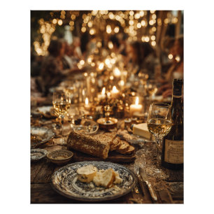Foto Festín de Vino y Pan con Velas