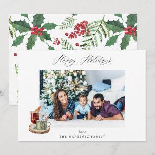 Foto Festiva de Felices Fiestas - Acebo