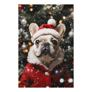 Foto Festive Frenchie: Un retrato navideño