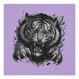 Foto Fierce Tiger Breakthrough: Negrita y salvaje