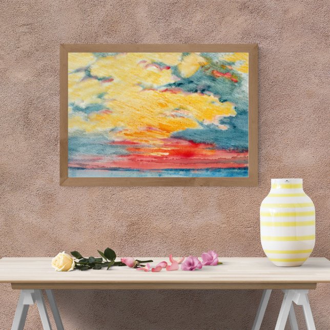 Foto Fiery Watercolor Sunset (Subido por el creador)