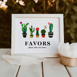 Foto Fiesta Cactus Bridal Shower Favor