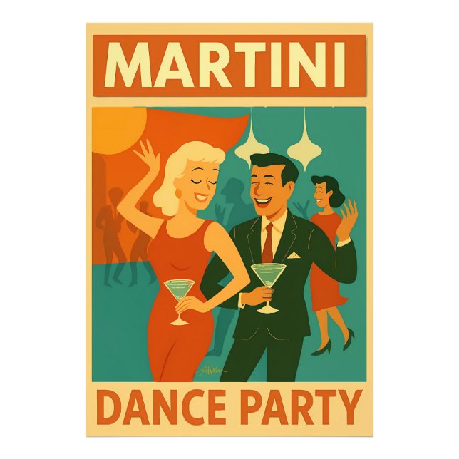 Foto Fiesta de Baile Martini de Mitad de Siglo (Frente)