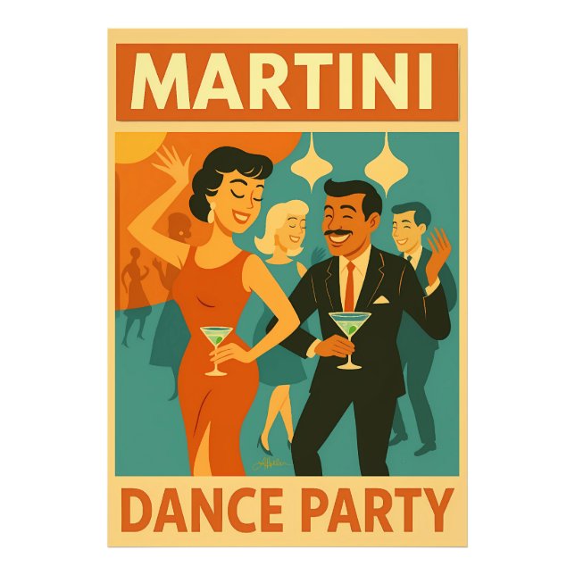 Foto Fiesta de Baile Martini de Mitad de Siglo (Frente)