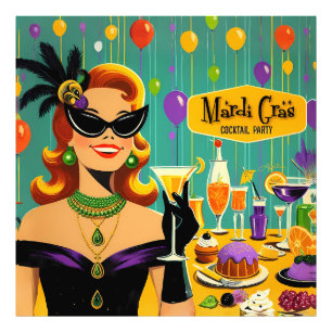 Foto Fiesta de Cocktail Retro Mardi Gras de los 50