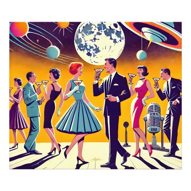 Foto Fiesta de Cócteles de la Era Espacial de la Mitad  (Frente)