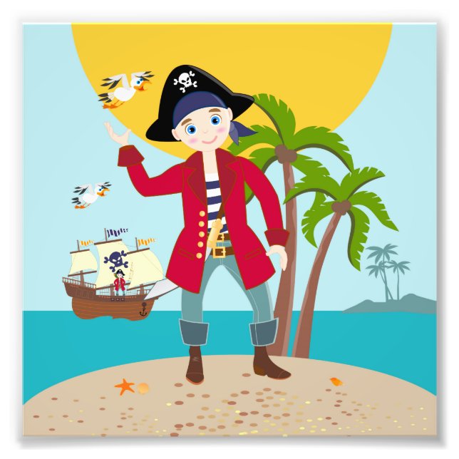Foto Fiesta de cumpleaños de niño pirata (Frente)