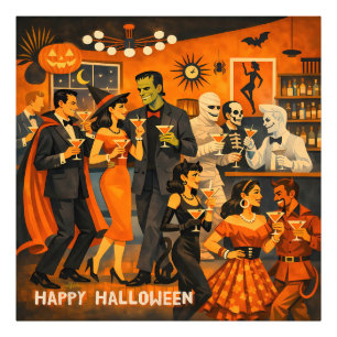 Foto Fiesta de Martini de Halloween Moderno de Mitad de
