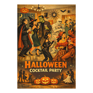 Foto Fiesta de Martini de Halloween Retro de la Mitad d