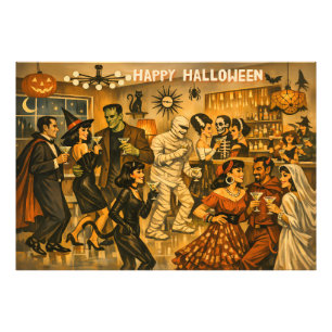Foto Fiesta de Martini de Halloween Retro de la Mitad d
