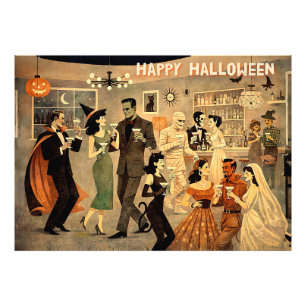 Foto Fiesta de Martini de Halloween Retro de Mediados d