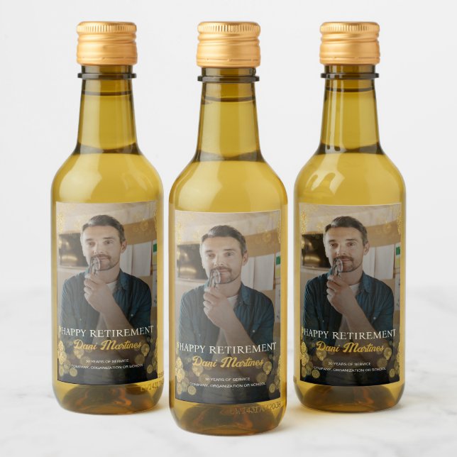 Foto Fiesta de retiro feliz de Confetti Gold (Botellas)