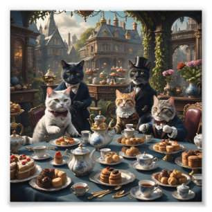 Foto Fiesta del té de los gatos de Victoria